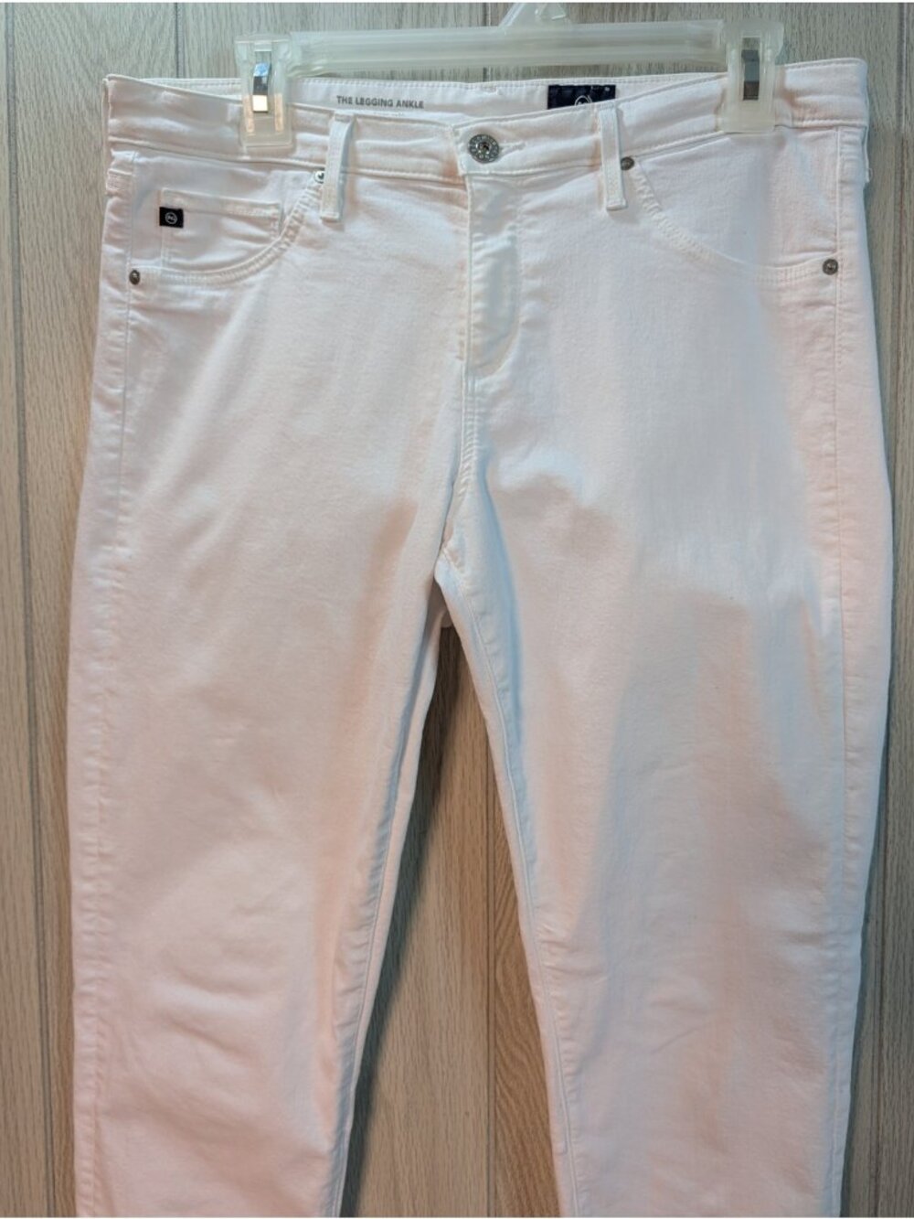 AG Adriano Goldschmied Jeans Sz 31R The Legging Ankle Super Skinny White - Picture 2 of 13